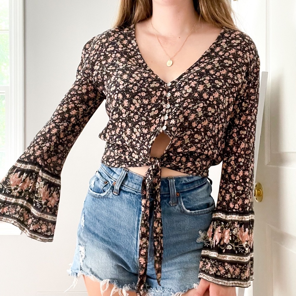 American Eagle Bell Sleeve Top